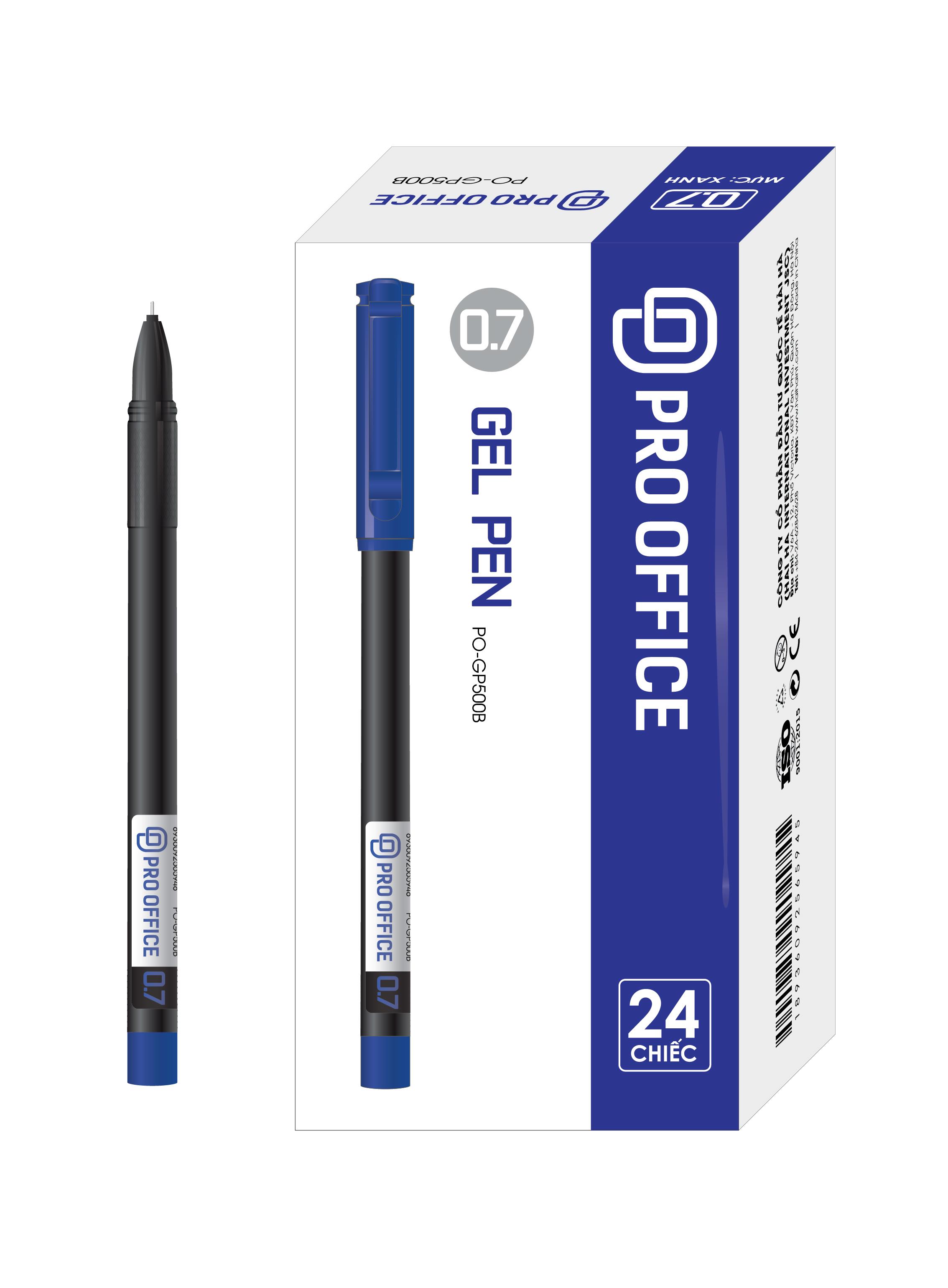 Bút gel 0.7 mực xanh (PO-GP500B)