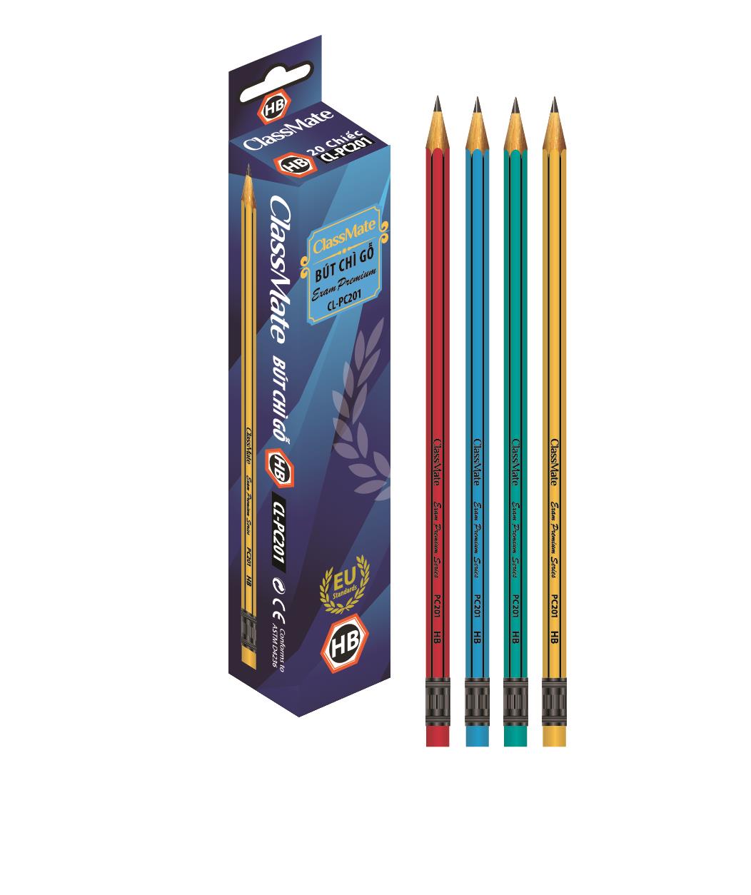 Bút chì gỗ 2B ( có tẩy) (CL-PC201)