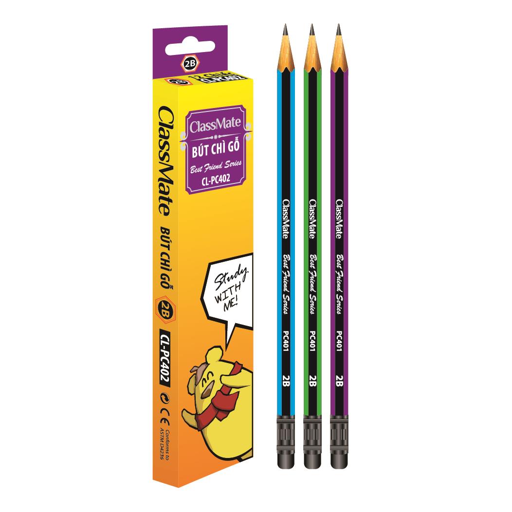 Bút chì gỗ 2B( có tẩy)