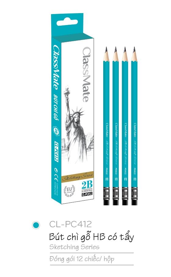 Bút chì gỗ HB có tẩy (CL-PC412)