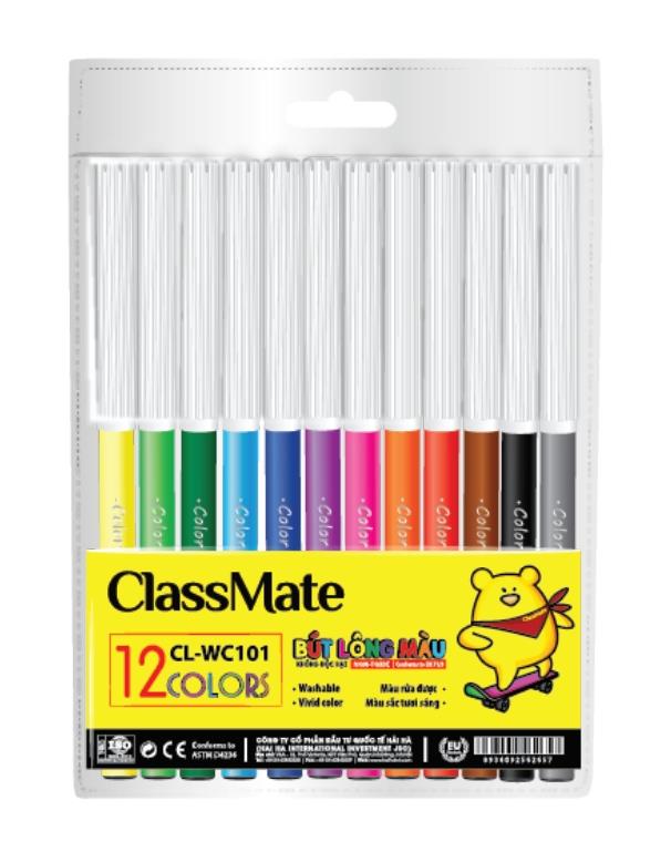 Vỉ bút lông màu(12 màu) (CL-WC101)