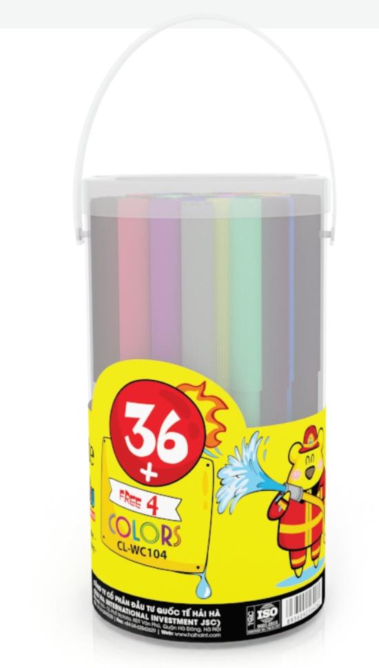 Ống bút lông màu(40 màu) (CL-WC104)